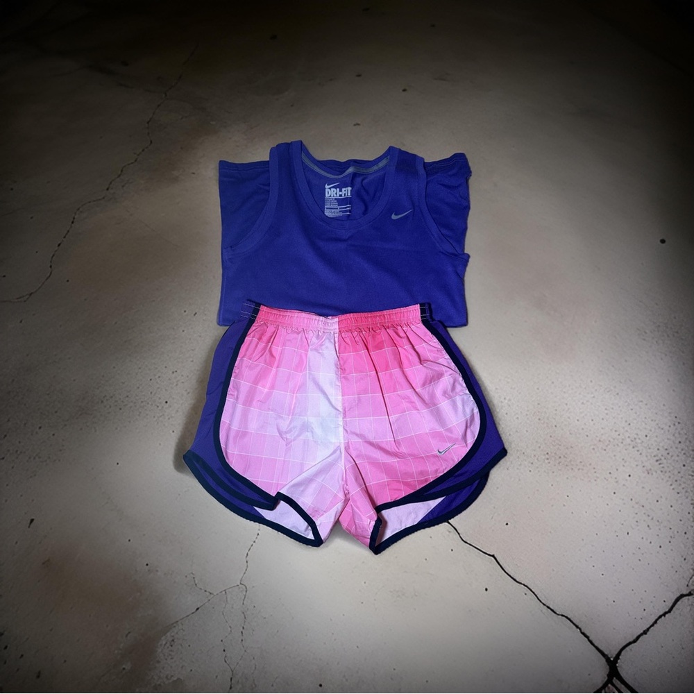 Nike tempo running shorts brief lining with nike tank